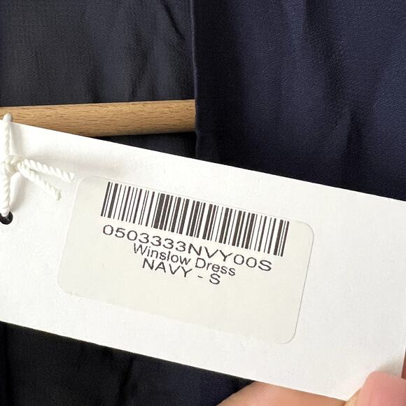 Reformation winslow maxi wrap Dress navy blue size S UB - Picture 3 of 6